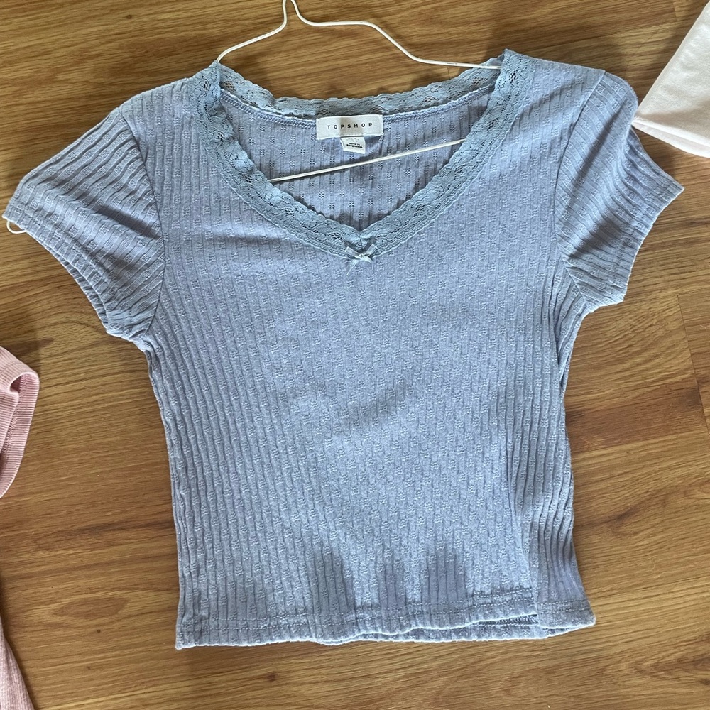 Blue Crop top